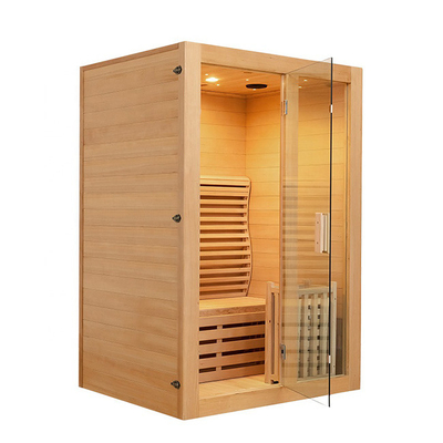 Smartmak 1 sitio de la sauna del hogar del vapor de madera de la persona con la puerta de cristal moderada 8m m