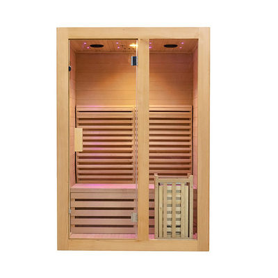 Smartmak 1 sitio de la sauna del hogar del vapor de madera de la persona con la puerta de cristal moderada 8m m