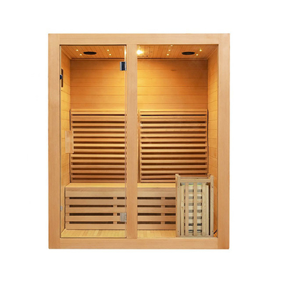 Equipos interiores rojos de la sauna de Cedar Wooden Domestic Steam Rooms para la persona 3