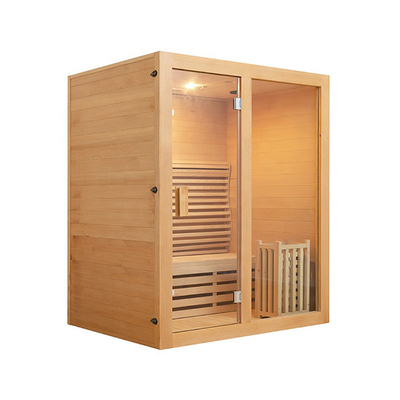 Equipos interiores rojos de la sauna de Cedar Wooden Domestic Steam Rooms para la persona 3