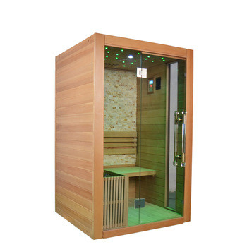 Sitio sólido de la sauna del vapor del hogar del ozono de madera de la cicuta para la persona 2