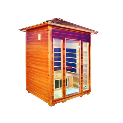 Sauna infrarroja lejana del OEM fuera de la sauna al aire libre de la persona del cedro rojo 4