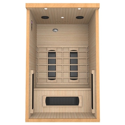 Sitio eléctrico rojo de la sauna de Cedar Wooden Pure Infrared Home para la aptitud del cuerpo