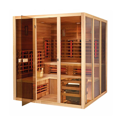 Canadiense mojado interior Cedar Steam And Infrared Sauna rojo de la sauna del hogar