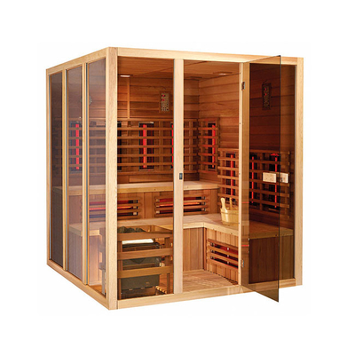 Madera canadiense de la cicuta del vapor de 5 personas del sitio infrarrojo de la sauna